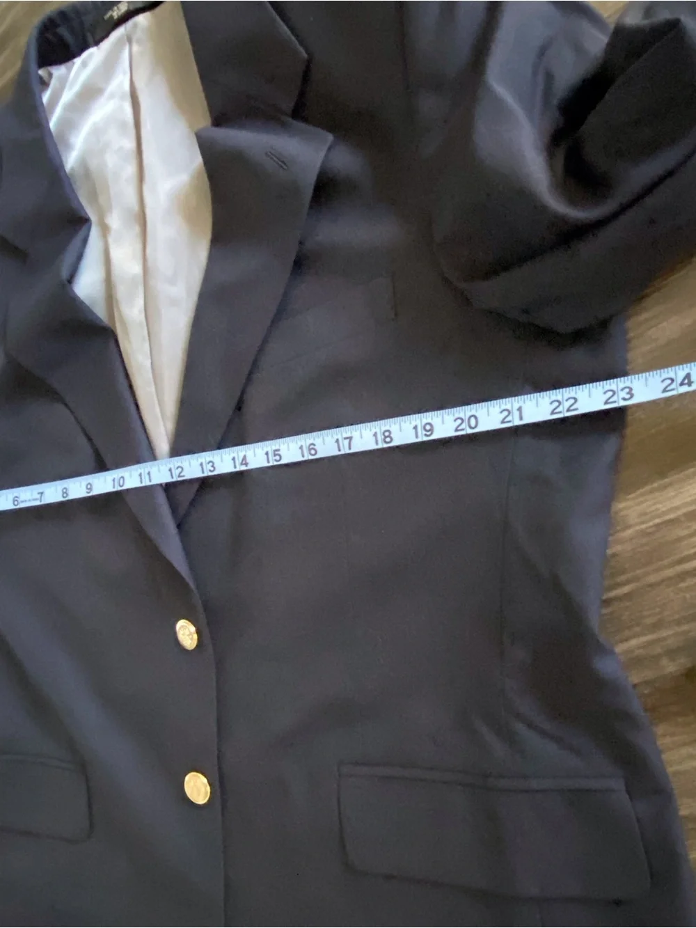 Petrocelli wool Men's Navy Two-Button blazer coat